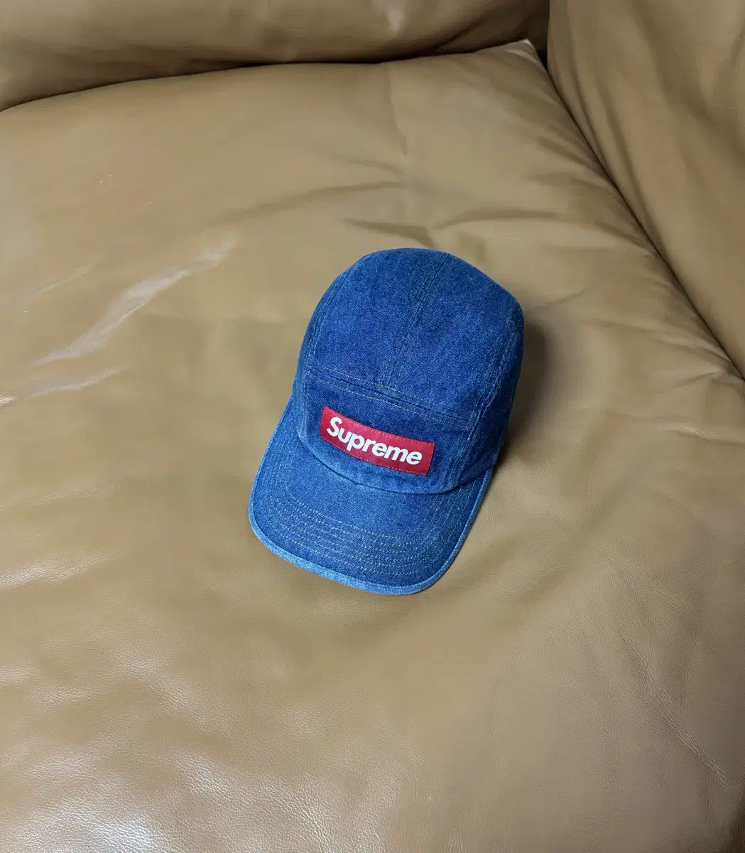 Supreme 슈프림 22fw 데님 캠프캡 모자 Washed Denim