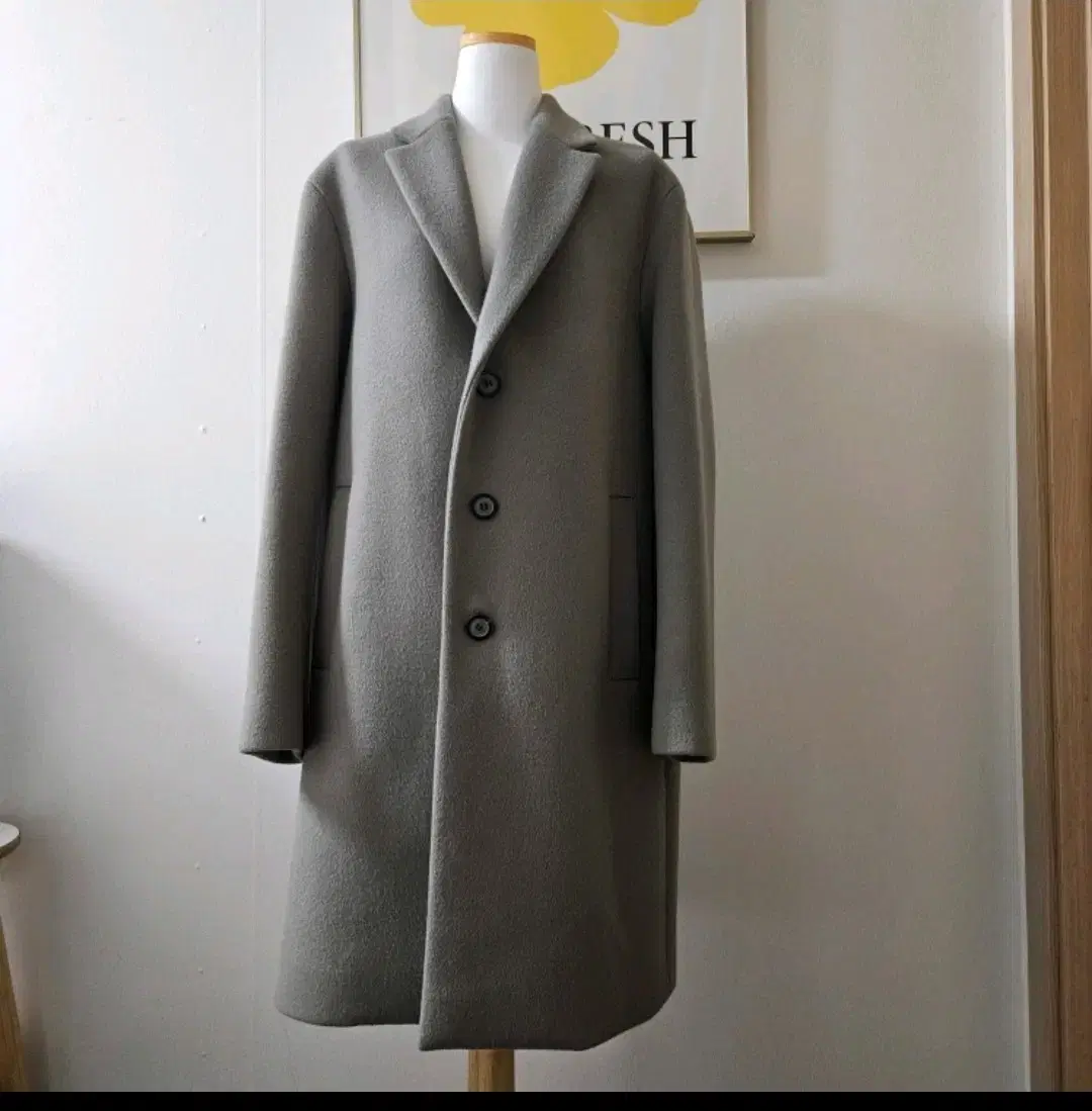 Solid Homme (Wooyoung Woo) 100% Wool Single Coat