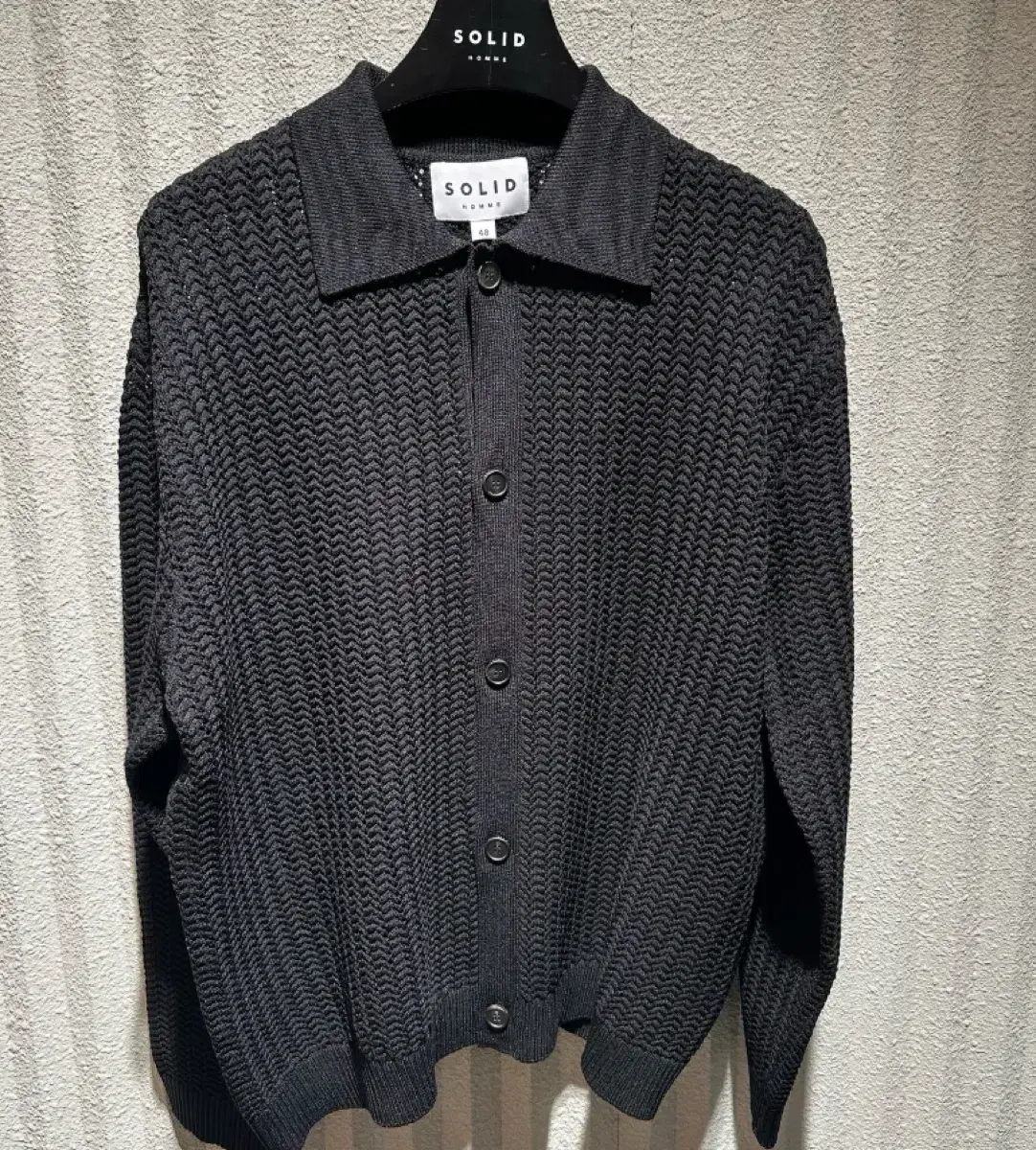 Genuine Solid Homme kara Knit Cardigan Size 48 New in Box