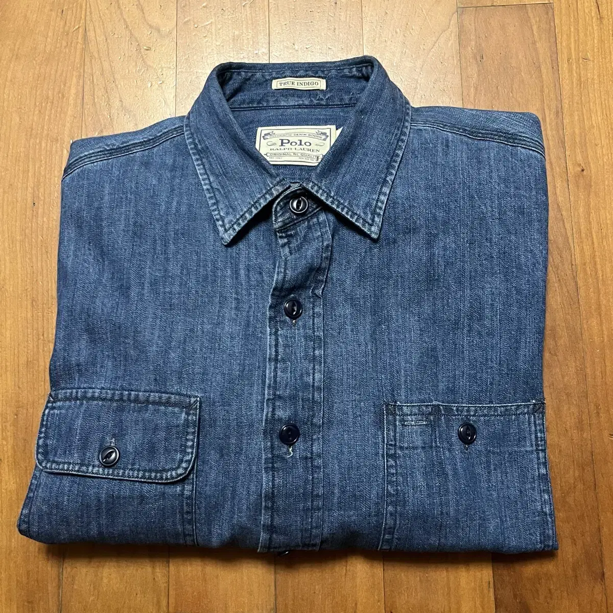 [L] Polo Ralph Lauren chambray denim work shirt (RRL)