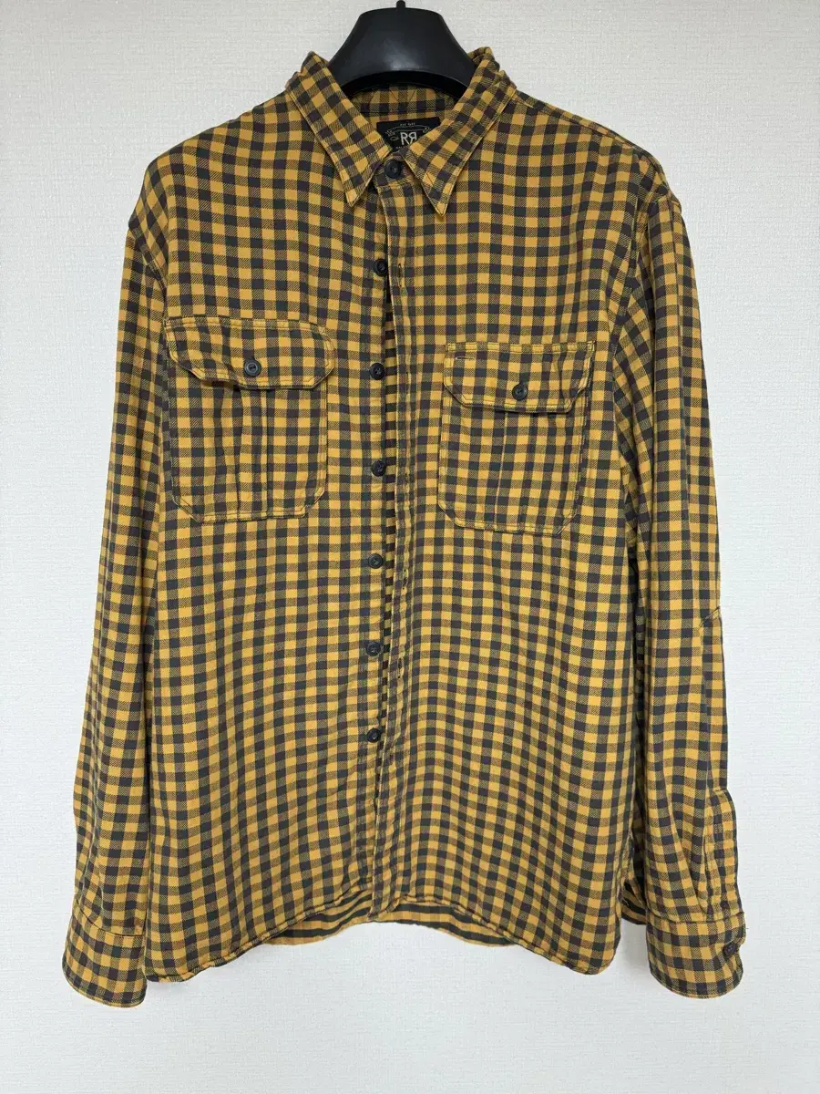 XL) DRL RRL Twill Check Workshirt / Western Ombré