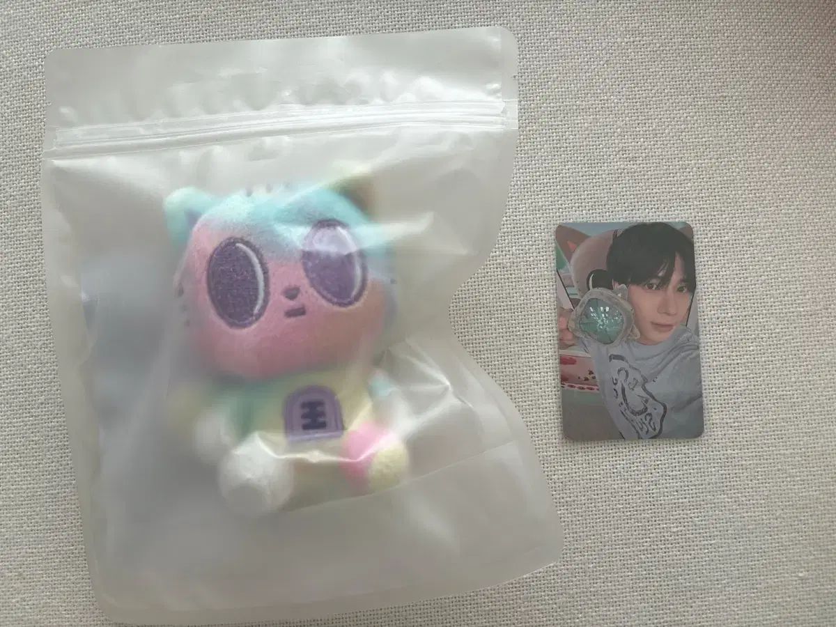 TXT Hornbaku Dagogan Rainbow doll Pop Up Photocard Set photocard holder doll Case