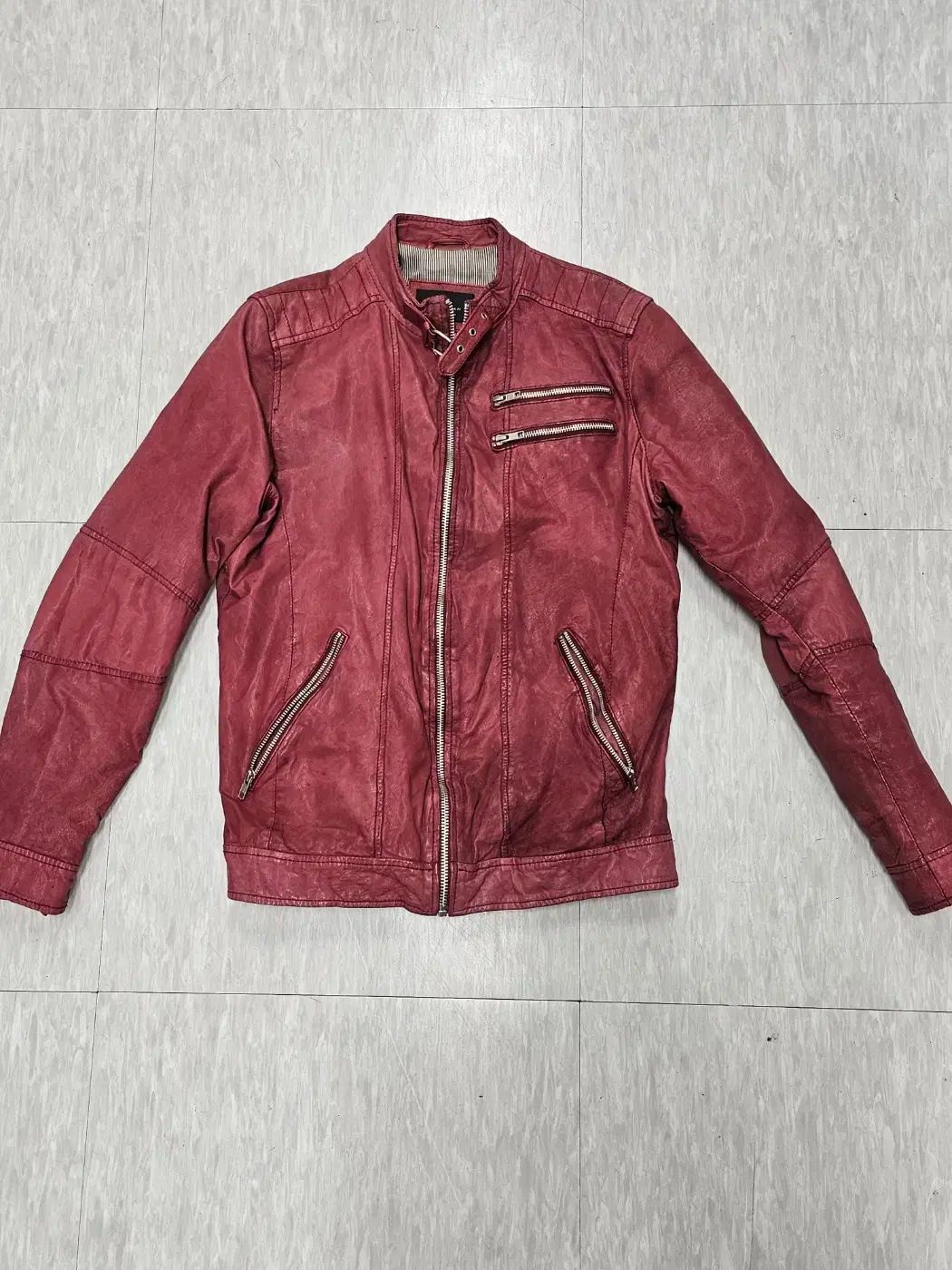 Zara 100% leather jacket size 95