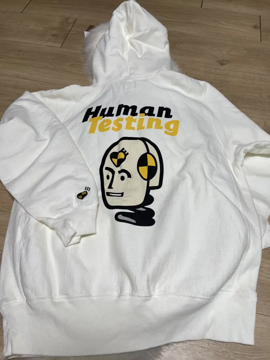 Human Made x Acep Rocky Human Testing Pizza Hoodie White