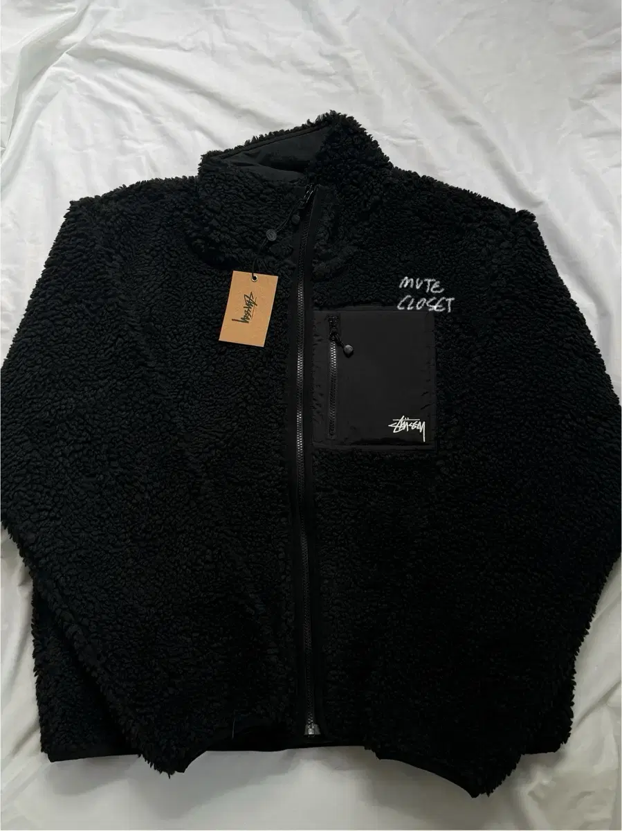 [In Stock] Stussy Sherpa Reversible Fleece Jacket