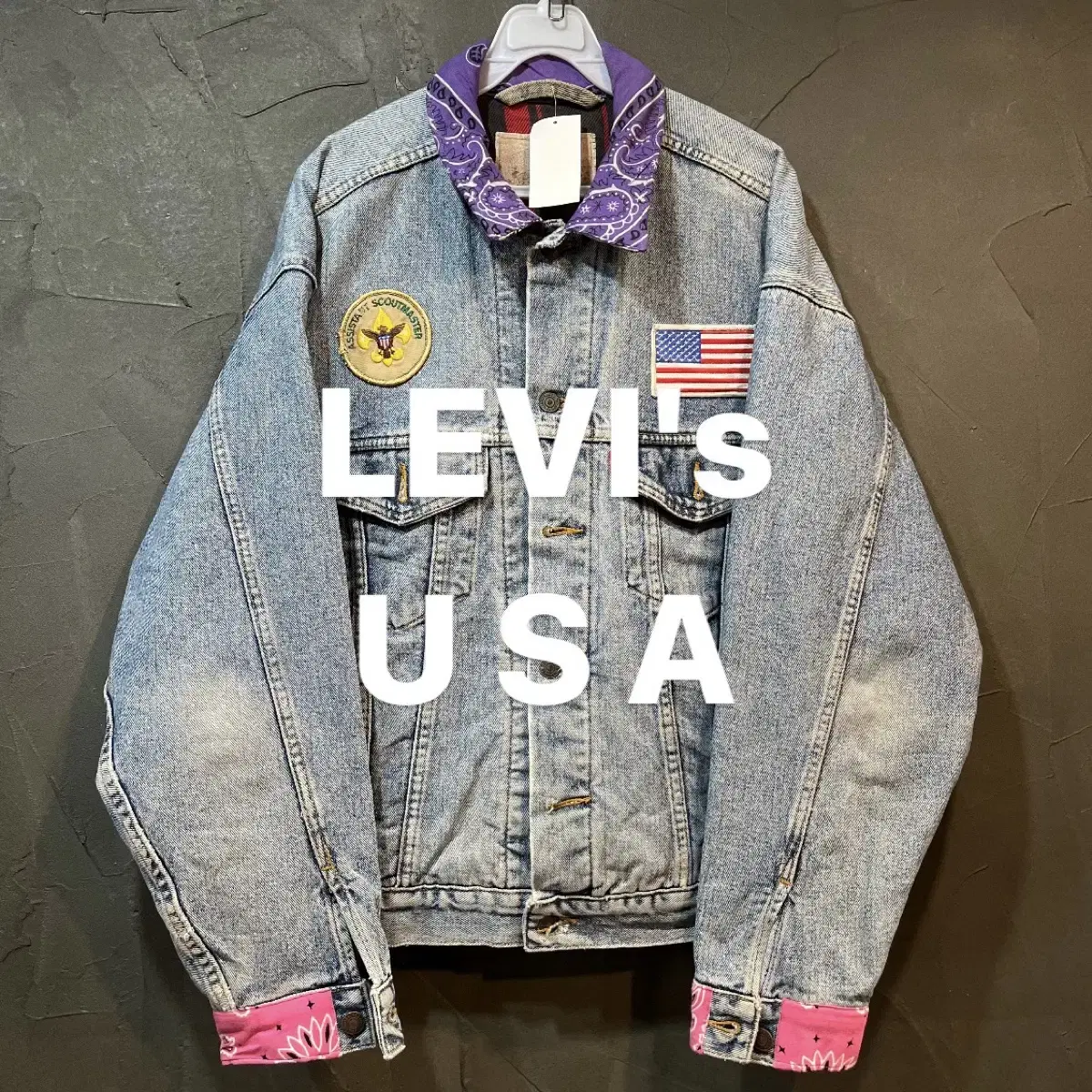 [M] LEVIs 리바이스 USA 빈티지 데님 자켓