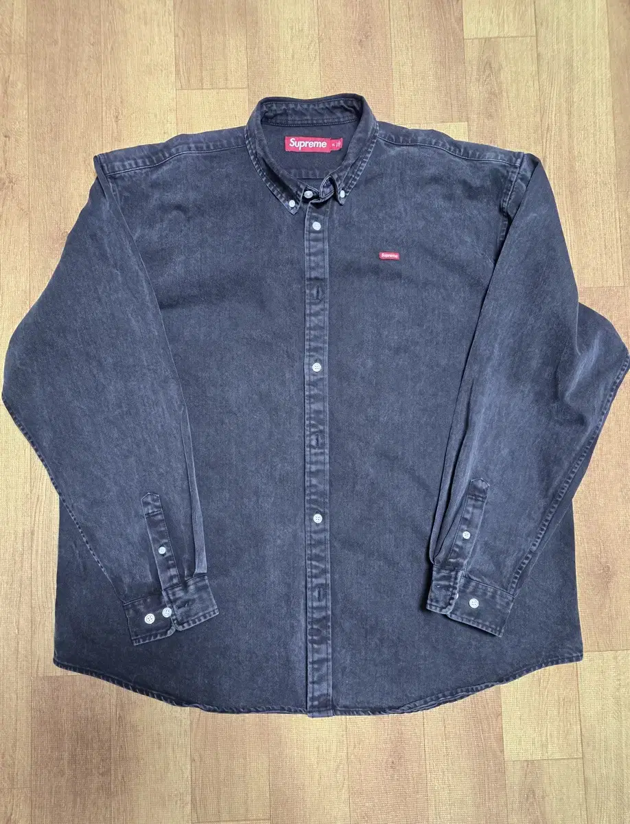 Supreme Small Box Shirt Ebony Washed Black - XL