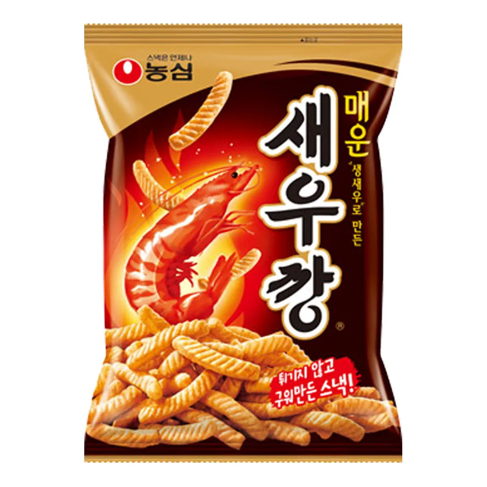 무료배송-매운 새우깡 90g 10개 농심 과자