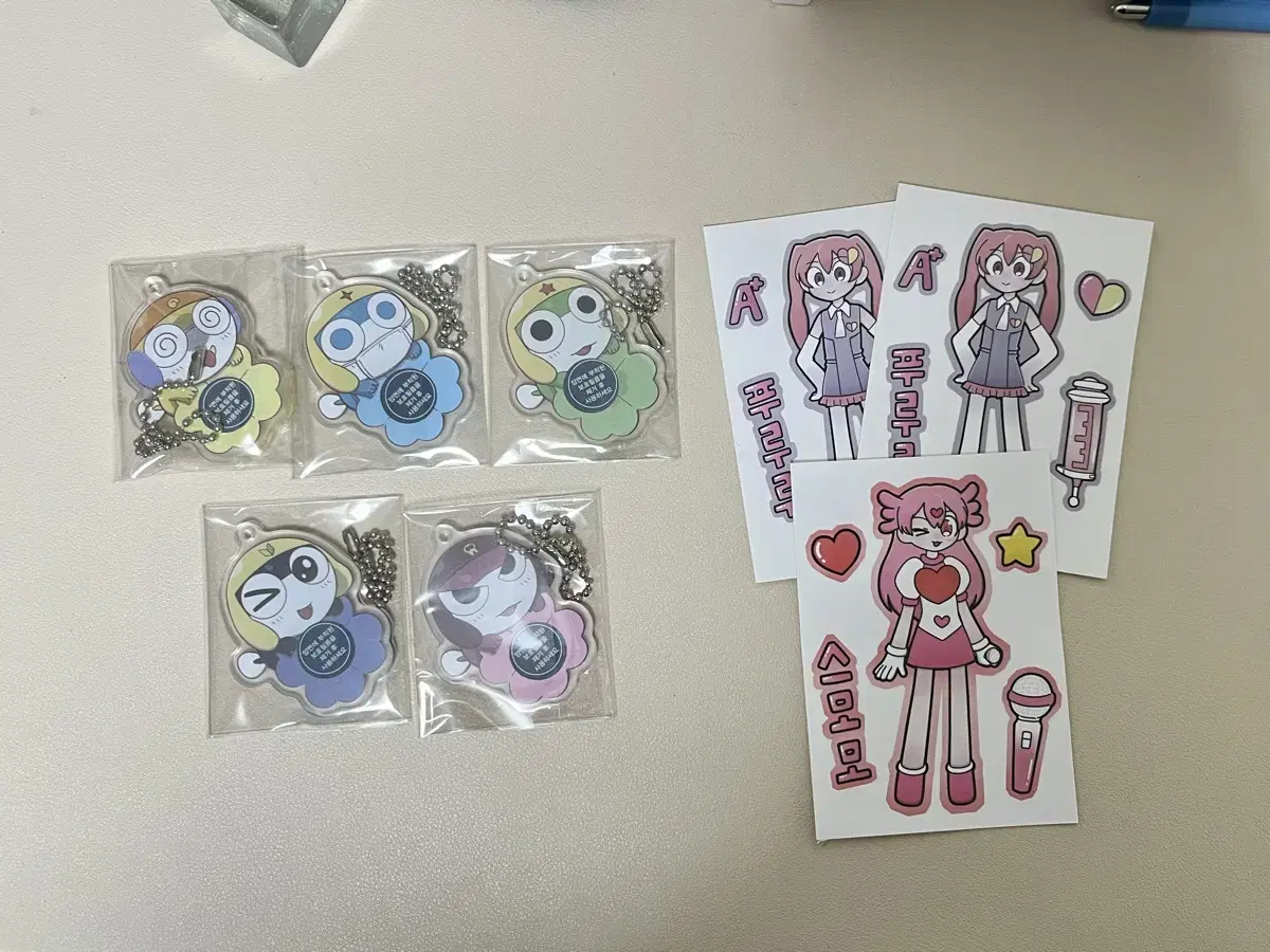 [Secure Payment] Keroro unofficial goods Lucky Frog keyring Set