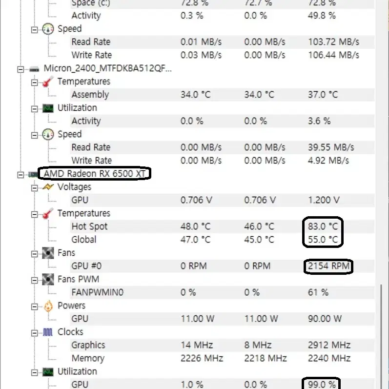 RX 6500xt 그래픽카드