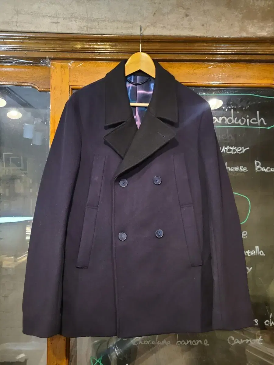 100% Kenzo Moleskin Peacoat