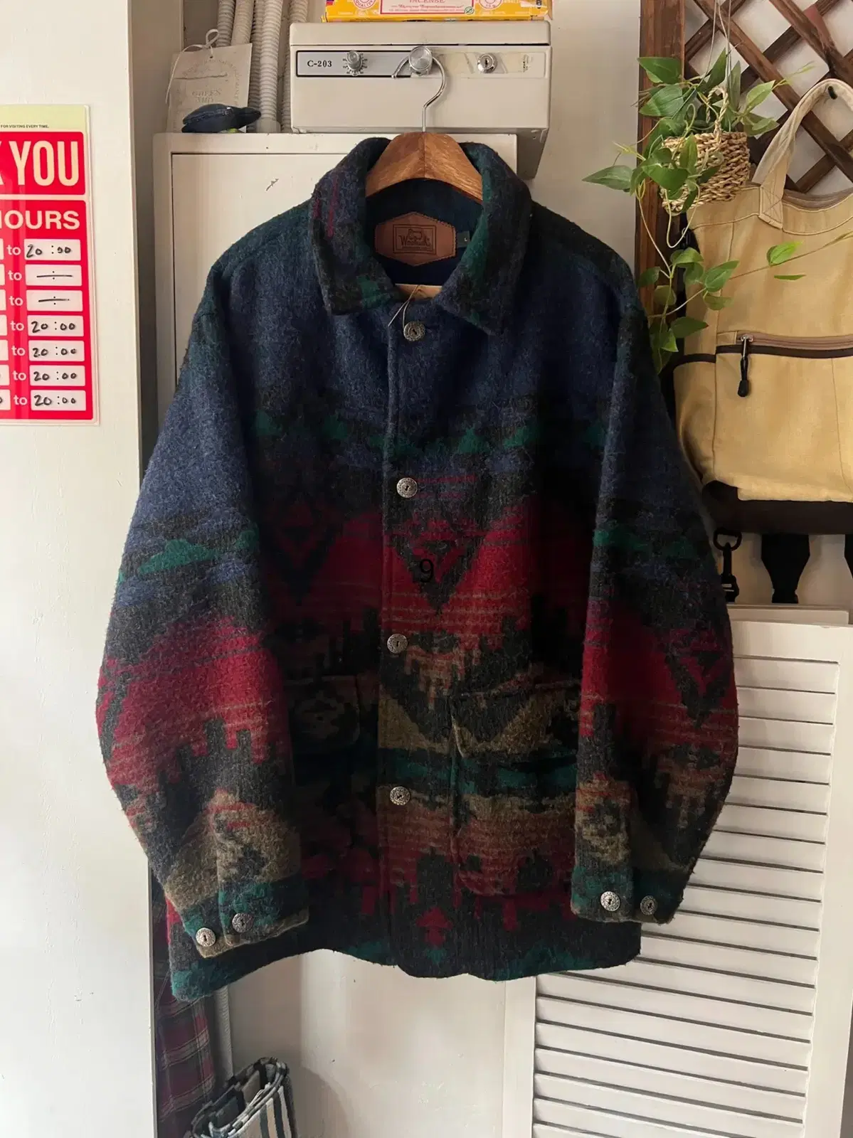 [L]90's 울리치 Made in USA 나바호 울 코트