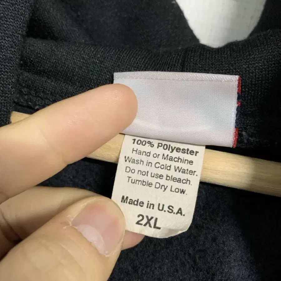 [2XL]미국산 기모 빅사이즈 무지 후드 집업(Made in USA)