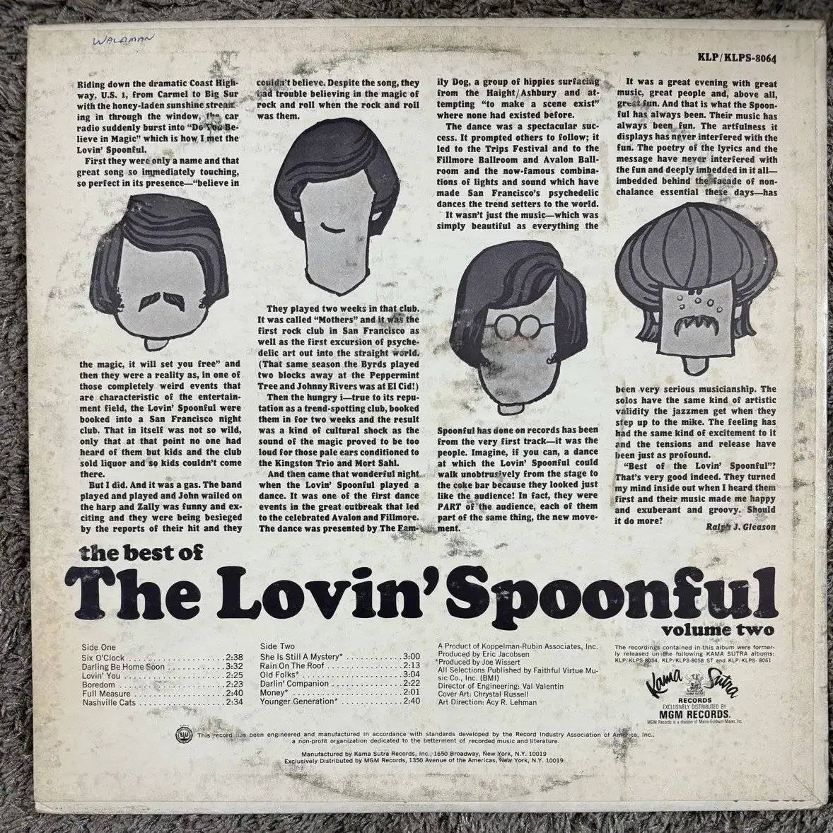 The Lovin' Spoonful  Best LP 2장