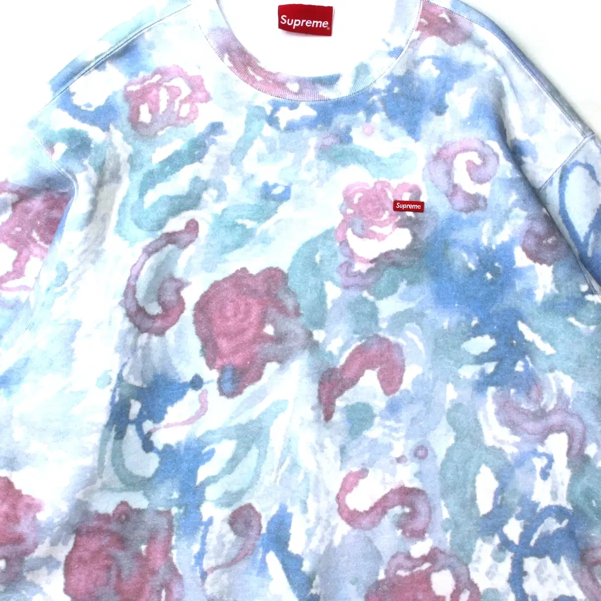 SUPREME - Small Box Crewneck Watercolor