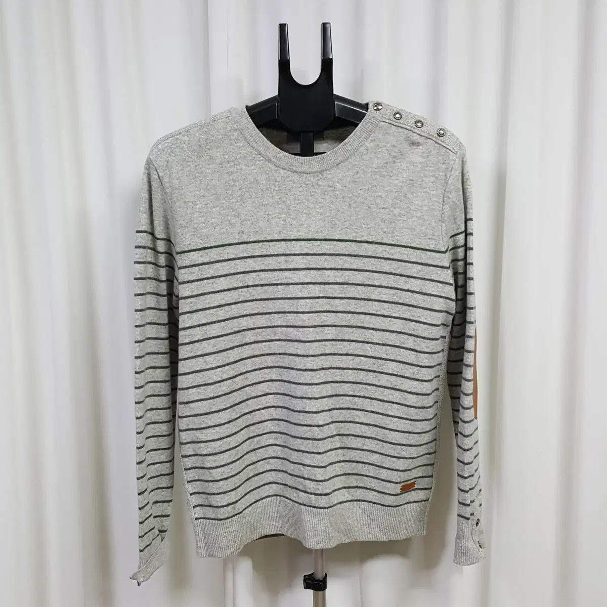 Beanpole Striped Wool Knit 105 Size Oilcloth