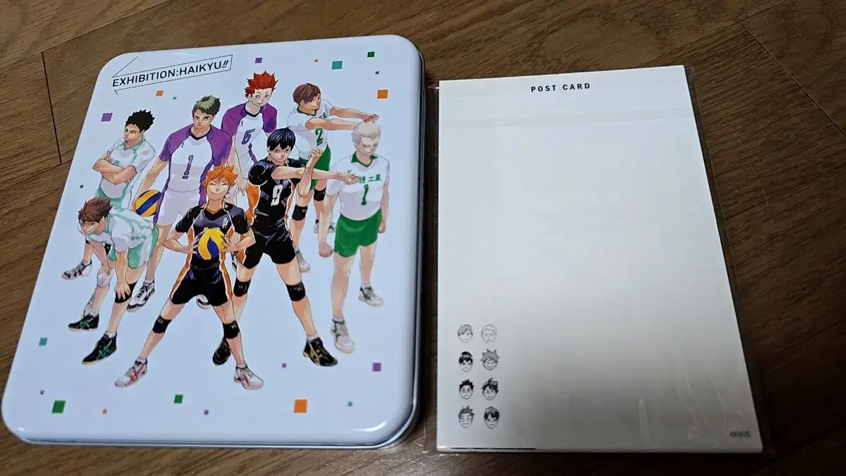 Haikyuu One Piece postcard unsealed with tin case