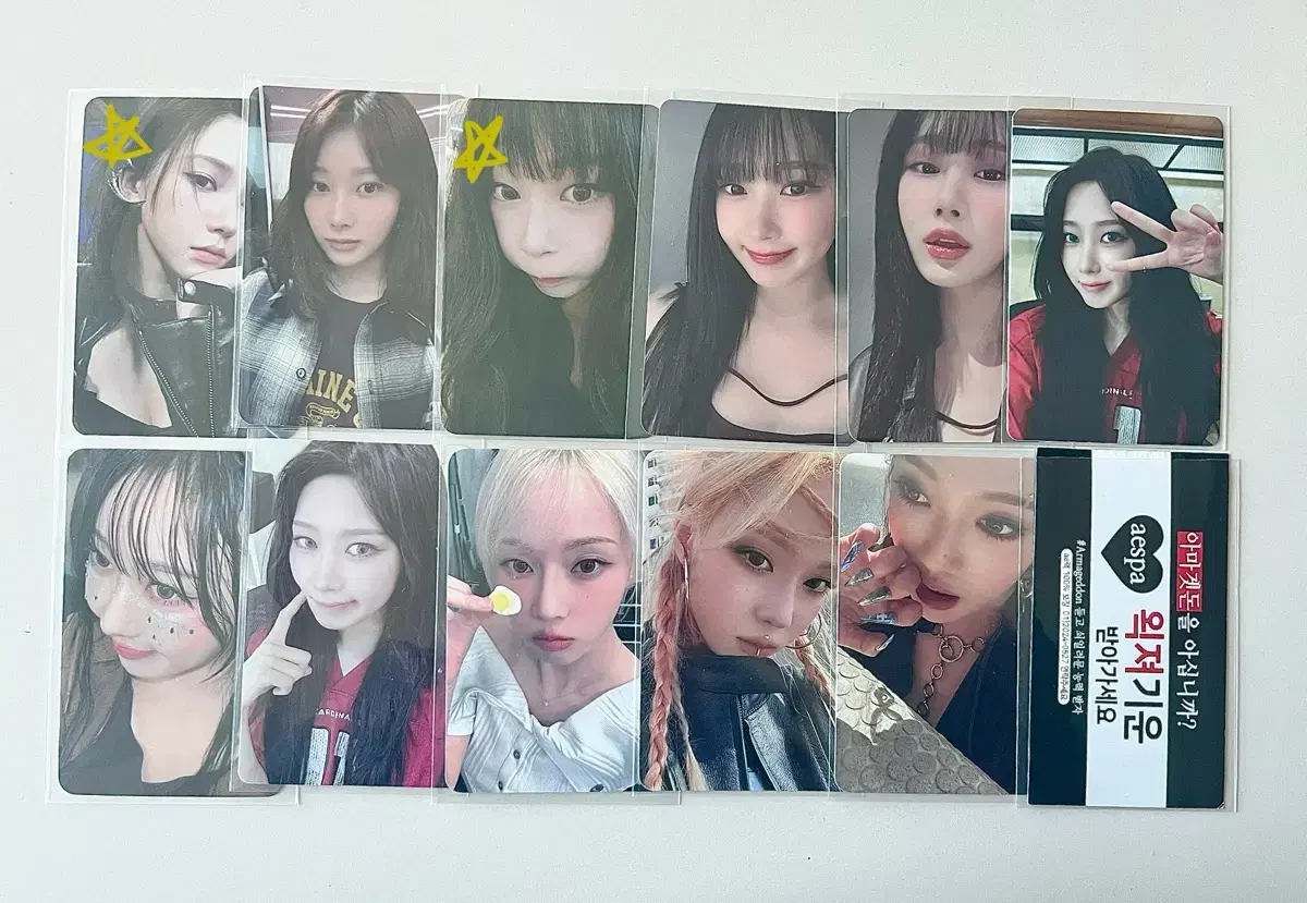 12 sheets in bulk) aespa photocards sell wts karina giselle winter ningning