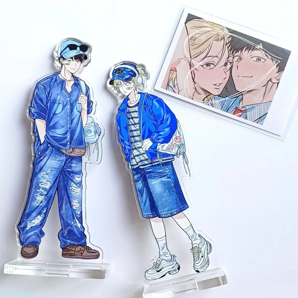 집이 없어 6님 데님 acrylic stand 해준은영 pola sticker bulk