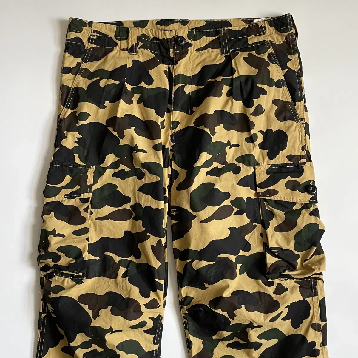 베이프 Bape 황계 카모 밀리터리 팬츠 바지