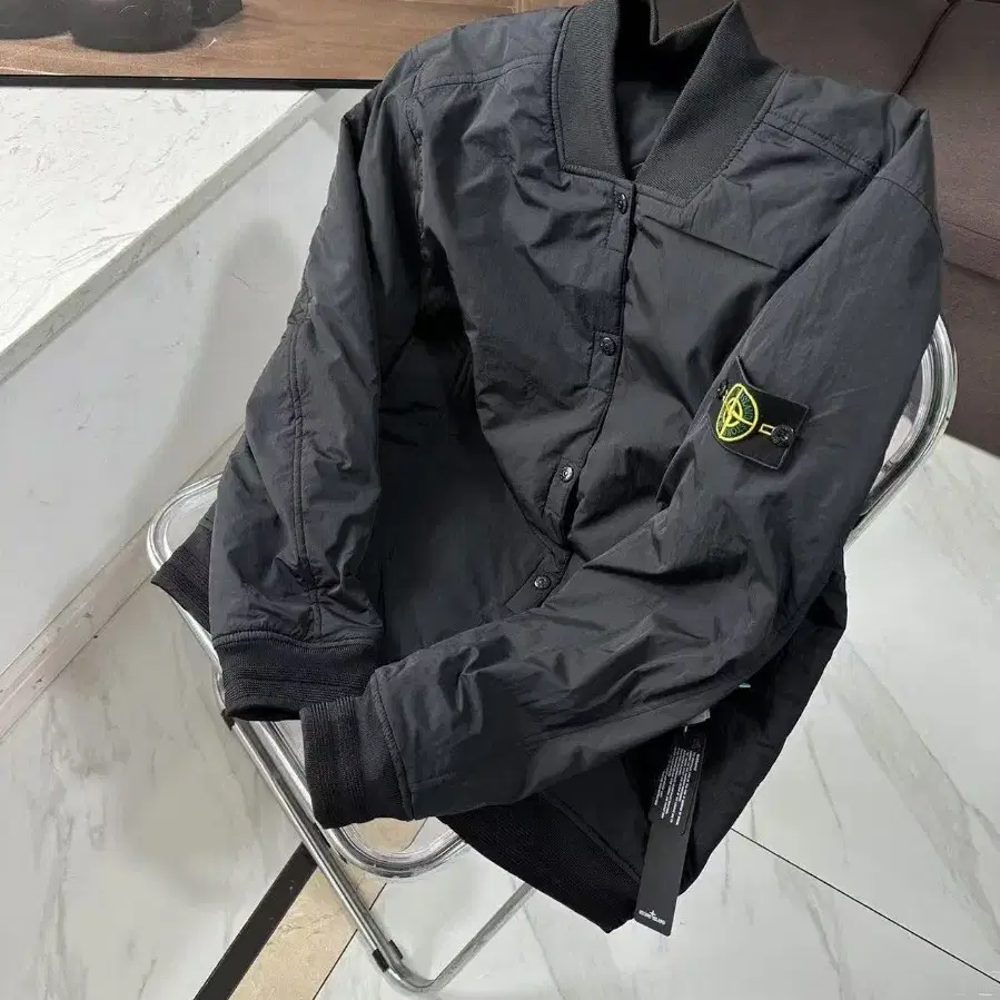 Stone Island 양면 재킷 등뒤 용 자수 외투 남녀 공용