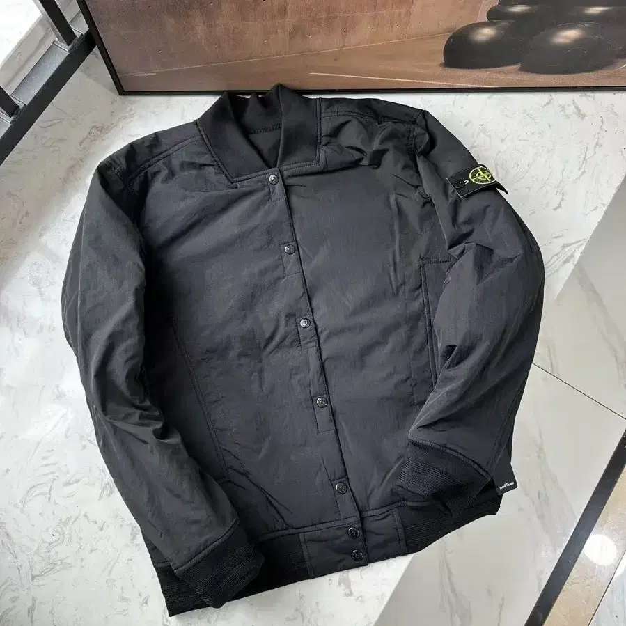 Stone Island 양면 재킷 등뒤 용 자수 외투 남녀 공용