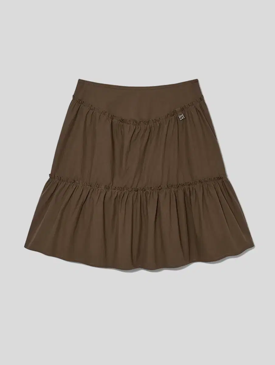 글로니 TIA DOUBLE LAYERED RUFFLE SKIRT (BRO