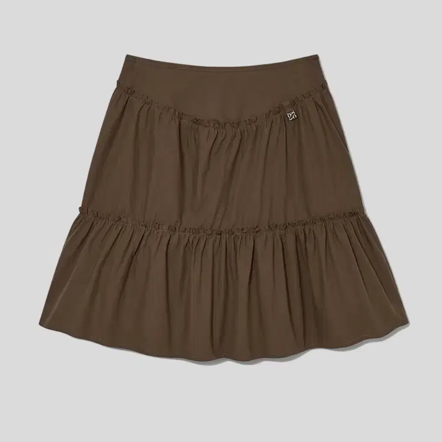 글로니 TIA DOUBLE LAYERED RUFFLE SKIRT (BRO