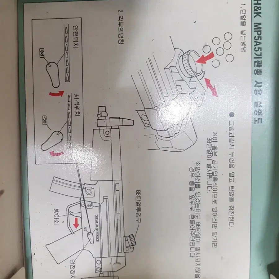 미니에어건 H&K기관단총 MP5A5 삐삐토이 올드건 고전완구