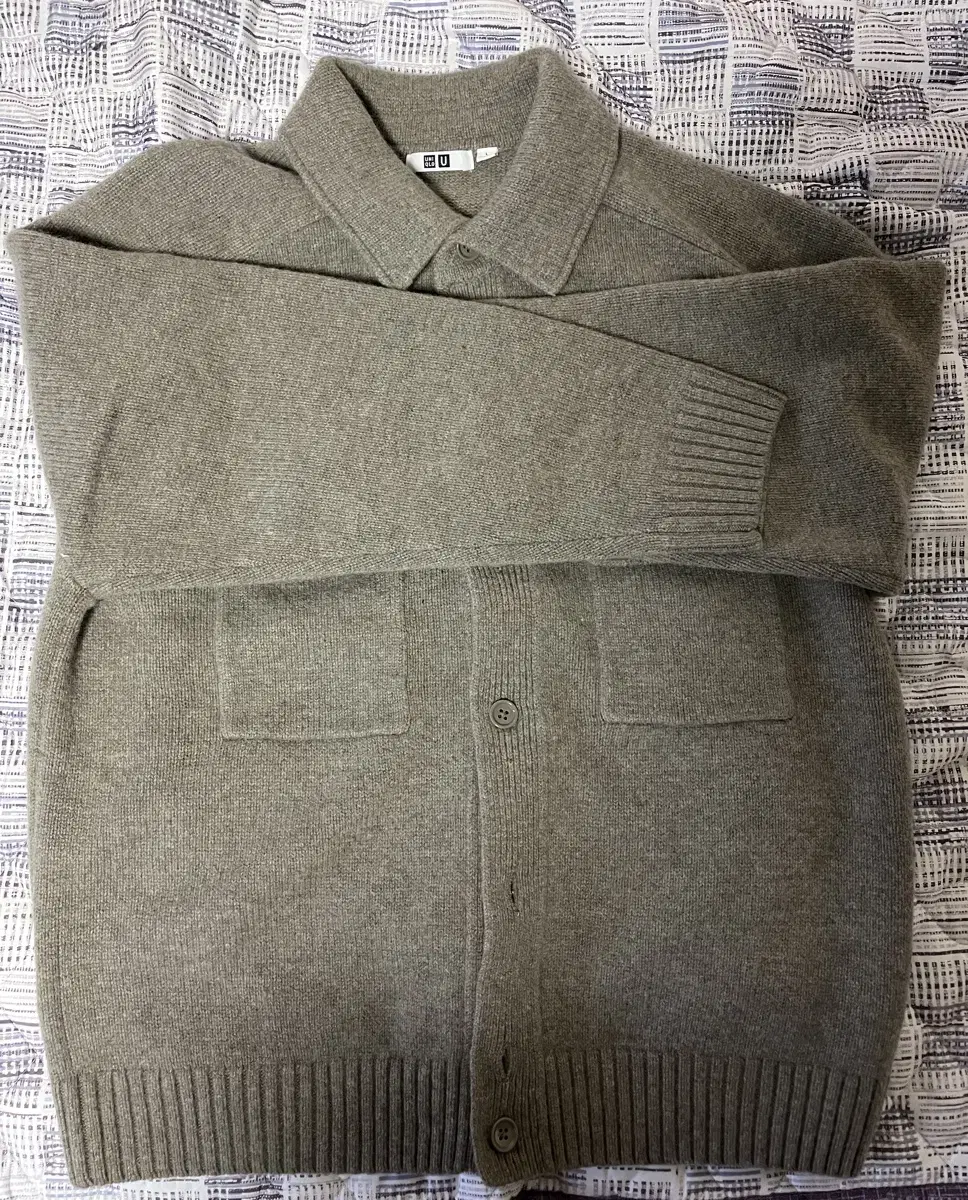 UniqloU Rams Wool Knit Jacket L Green