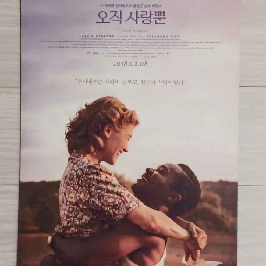 로자먼드파이크 오직사랑뿐(2018년)전단지