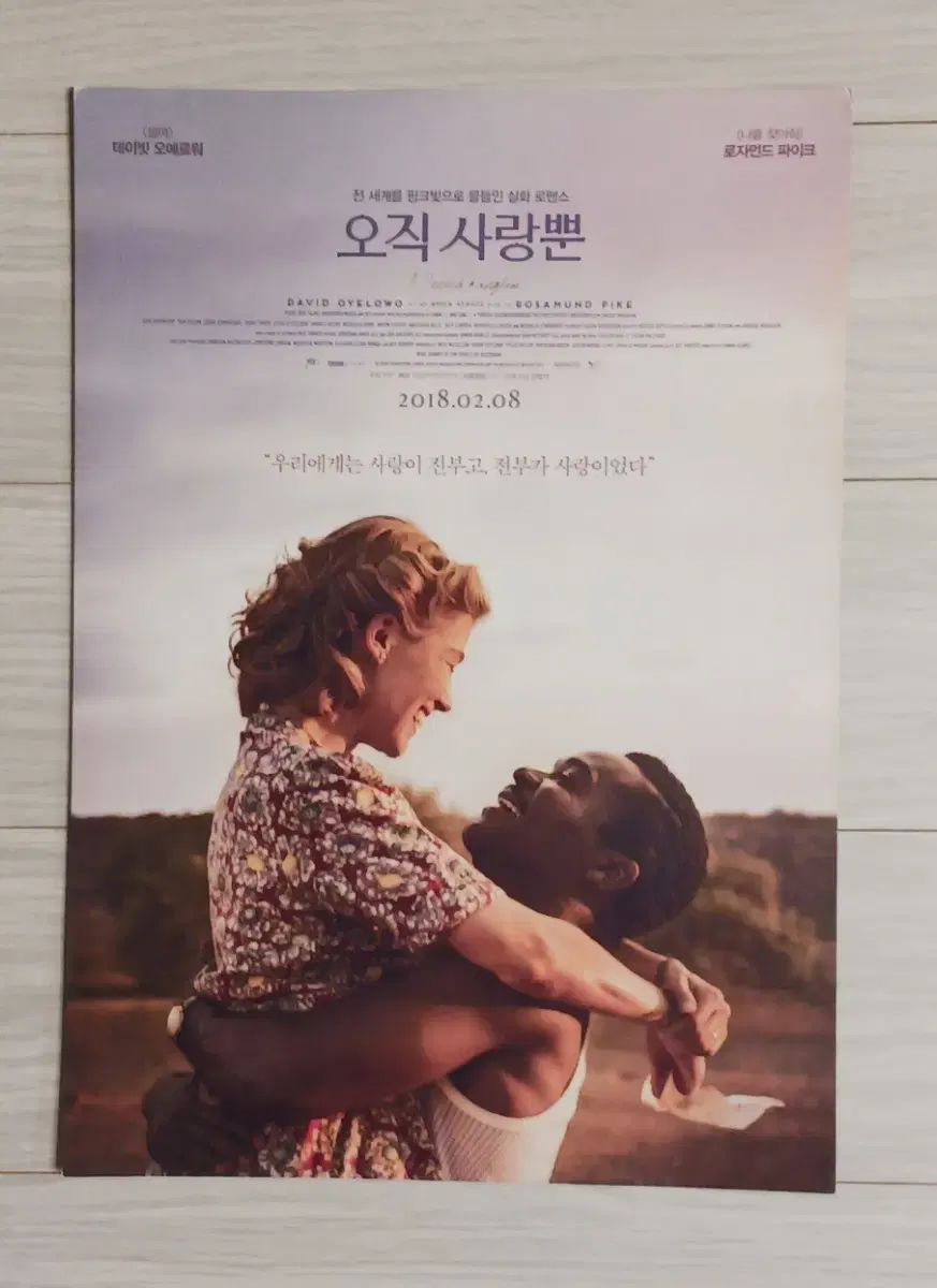 로자먼드파이크 오직사랑뿐(2018년)전단지