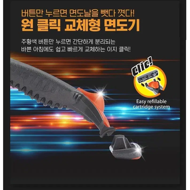 BIC Easy Clic 3중날 빅 면도기 이지 클릭 본품+리필 3세트