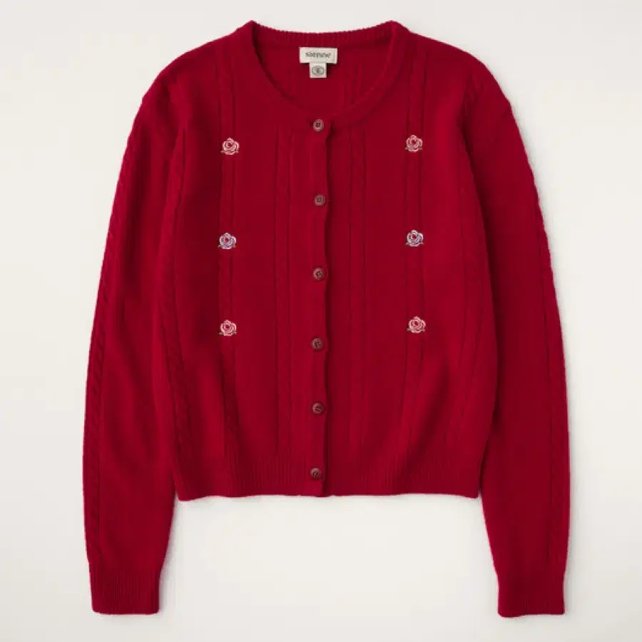 시엔느 Vintage Rose Cardigan (Red)