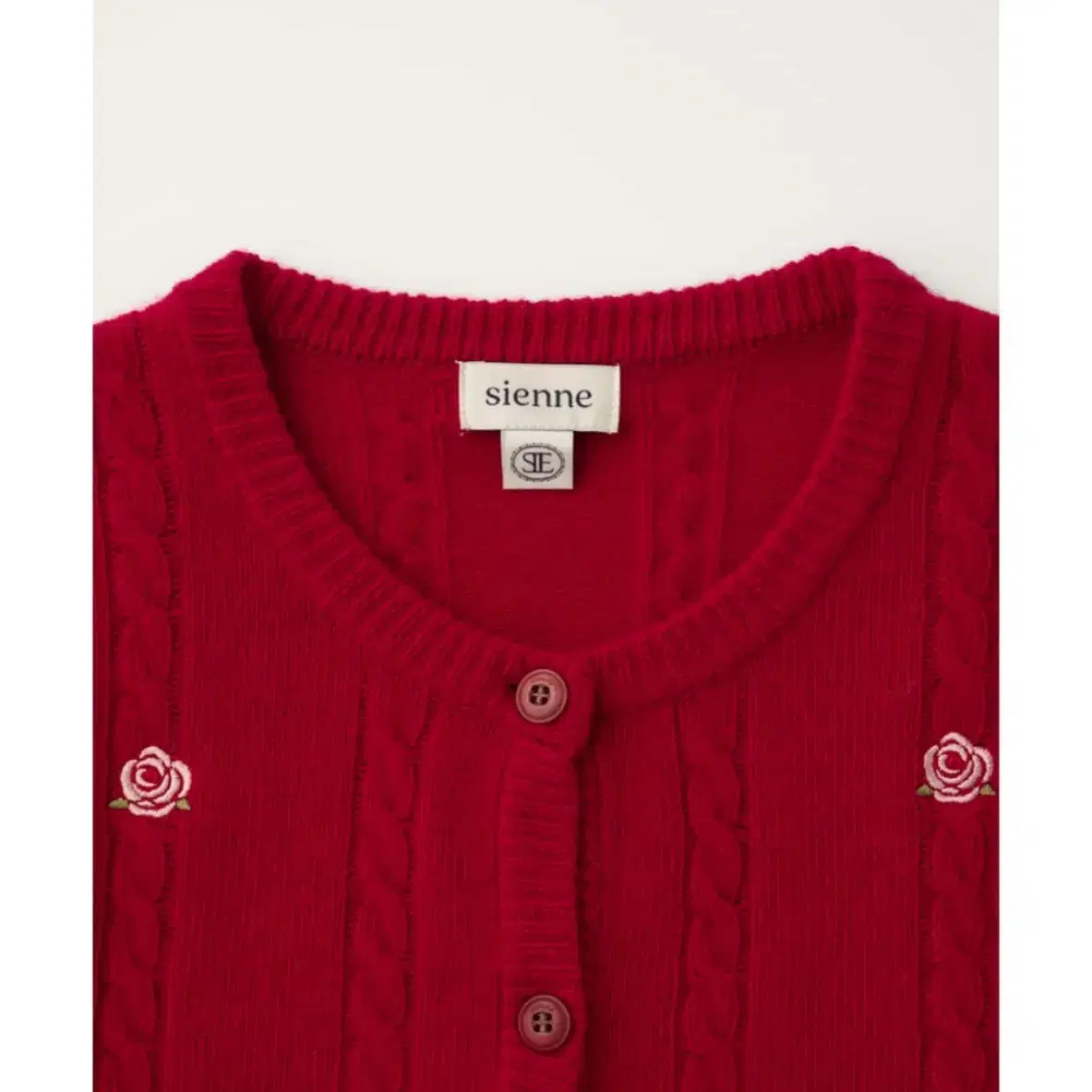 시엔느 Vintage Rose Cardigan (Red)