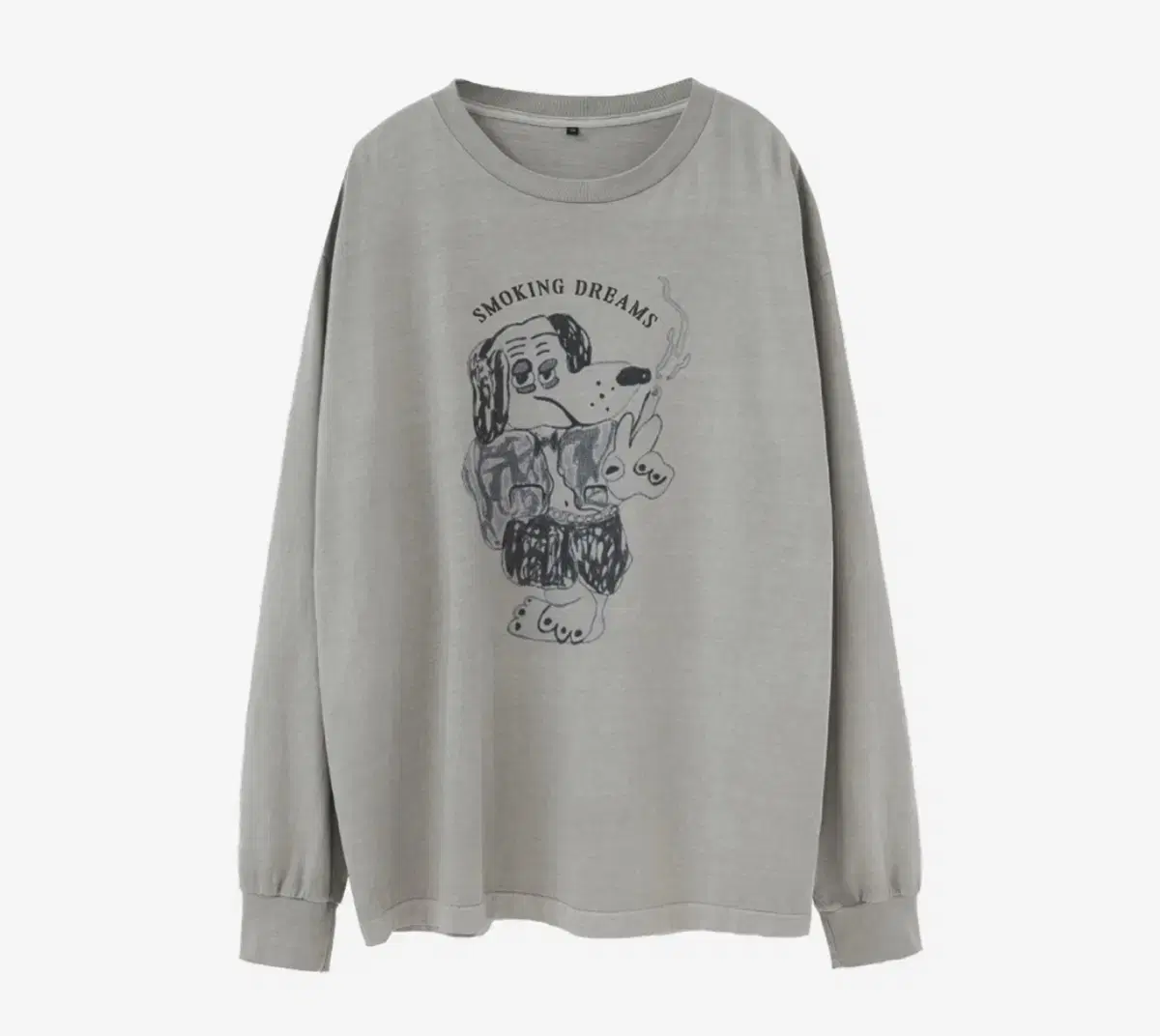 [3] Polythene Hank Long Sleeve Bloody Dog Vintage Gray - 24FW