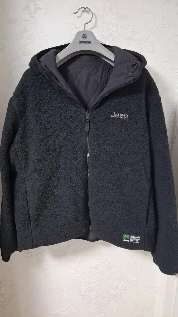 Jeep 23FW Reversible Hooded Fleece Quilted Padded 105 Overfit