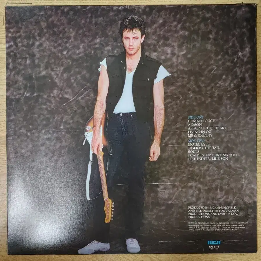 RICK SPRINGFIELD 음반 l (LP 턴테이블 오디오 앰프