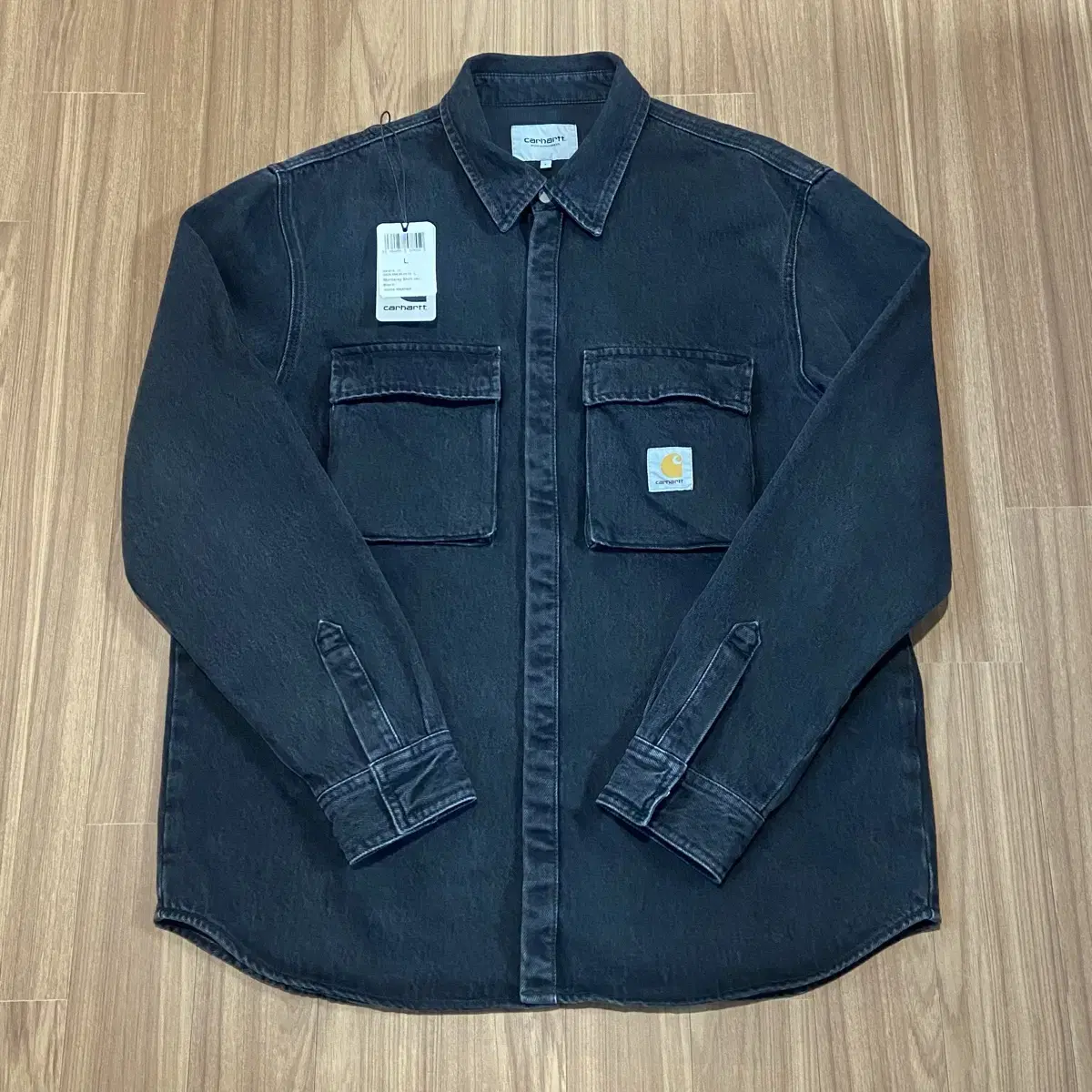 Calhart Monterey Shirt Black Stone Washed Sell.