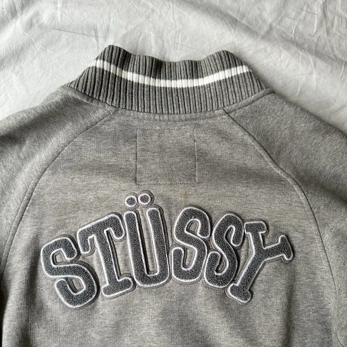 스투시 stussy 로고 바시티 자켓