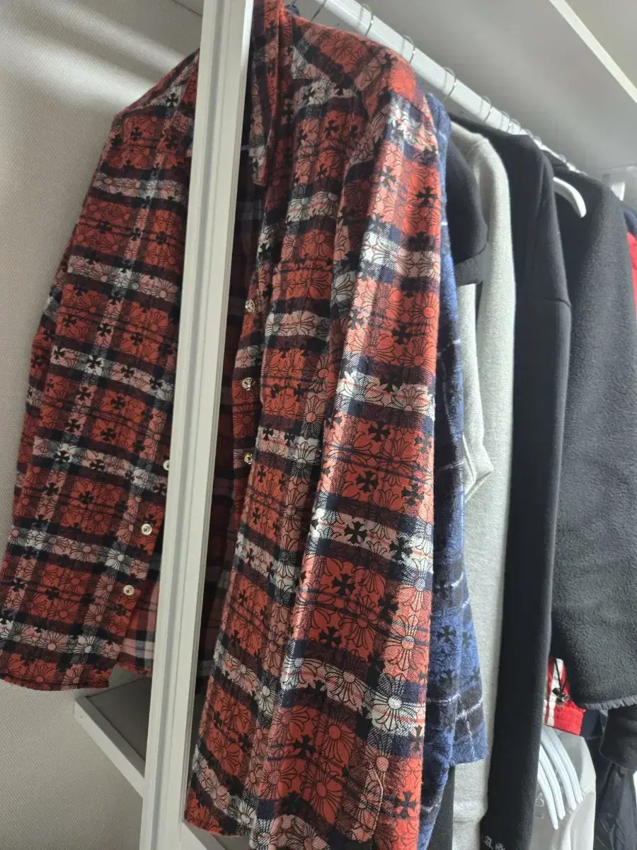 Chrome Hearts Flannel Shirt Red