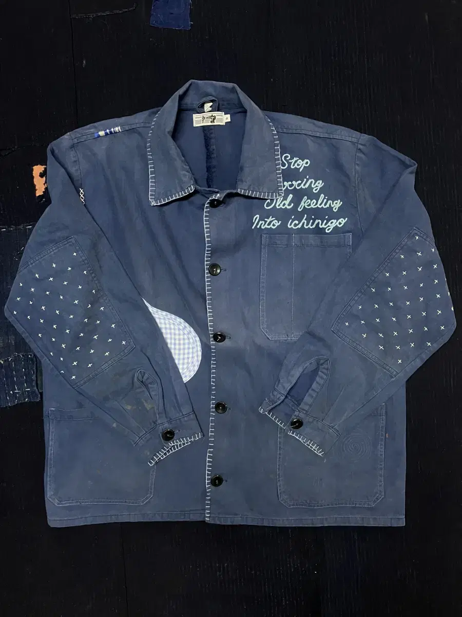 Ichinigo Star Patch O.C.O.F.I.I Stitched Work Jacket L