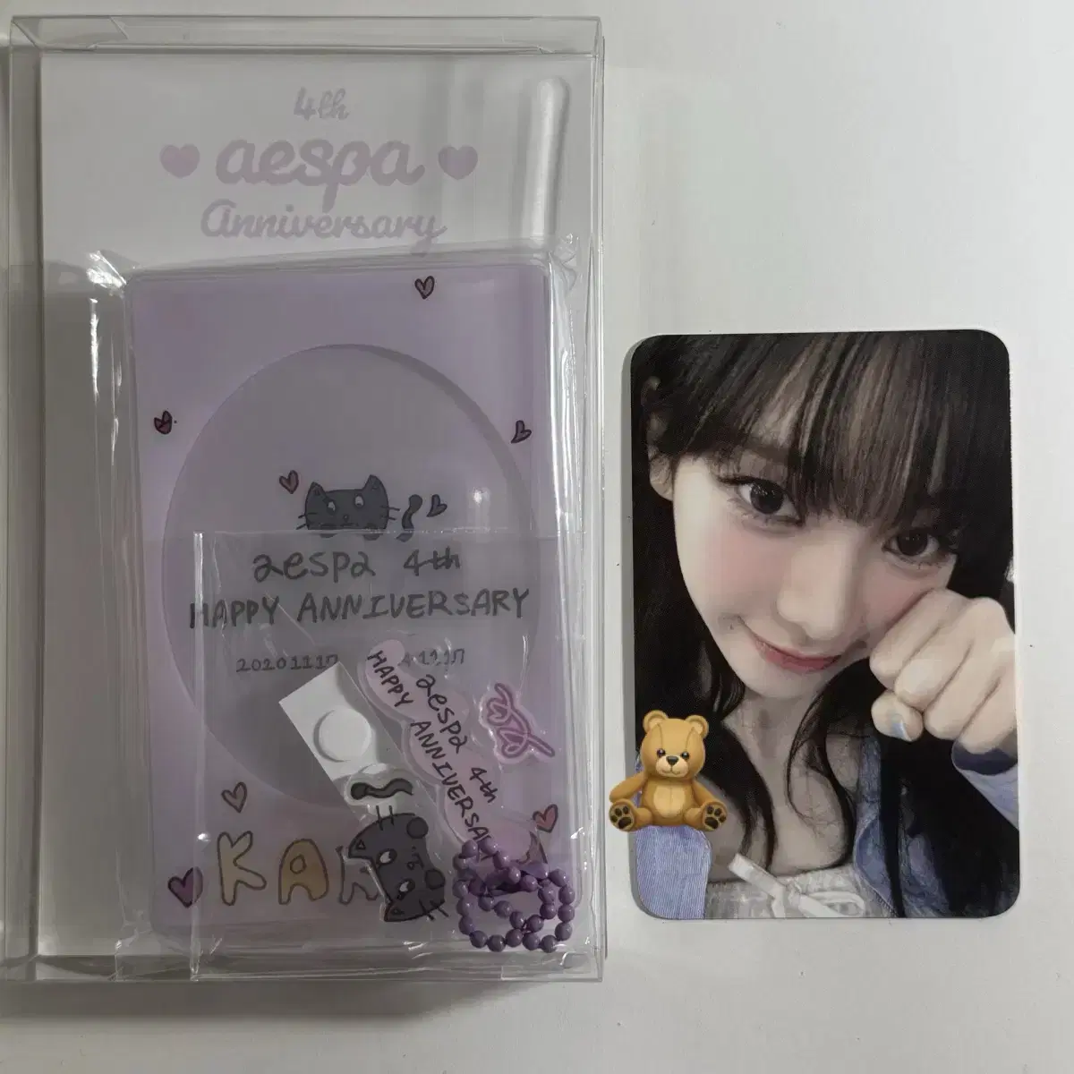 Aespa 4th Anniversary Merchandise md acrylic stand karina sealed Photocards