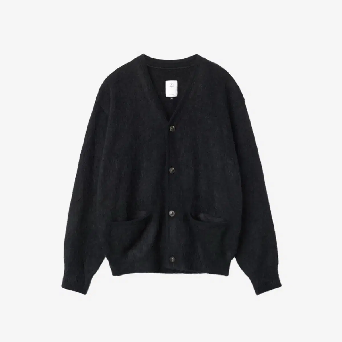 [2] Polythene and mohair cardigan black 23FW