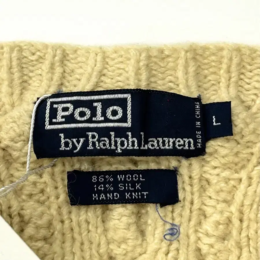 Polo by RalphLauren 폴로 울 실크 아이보리 아란 케이블