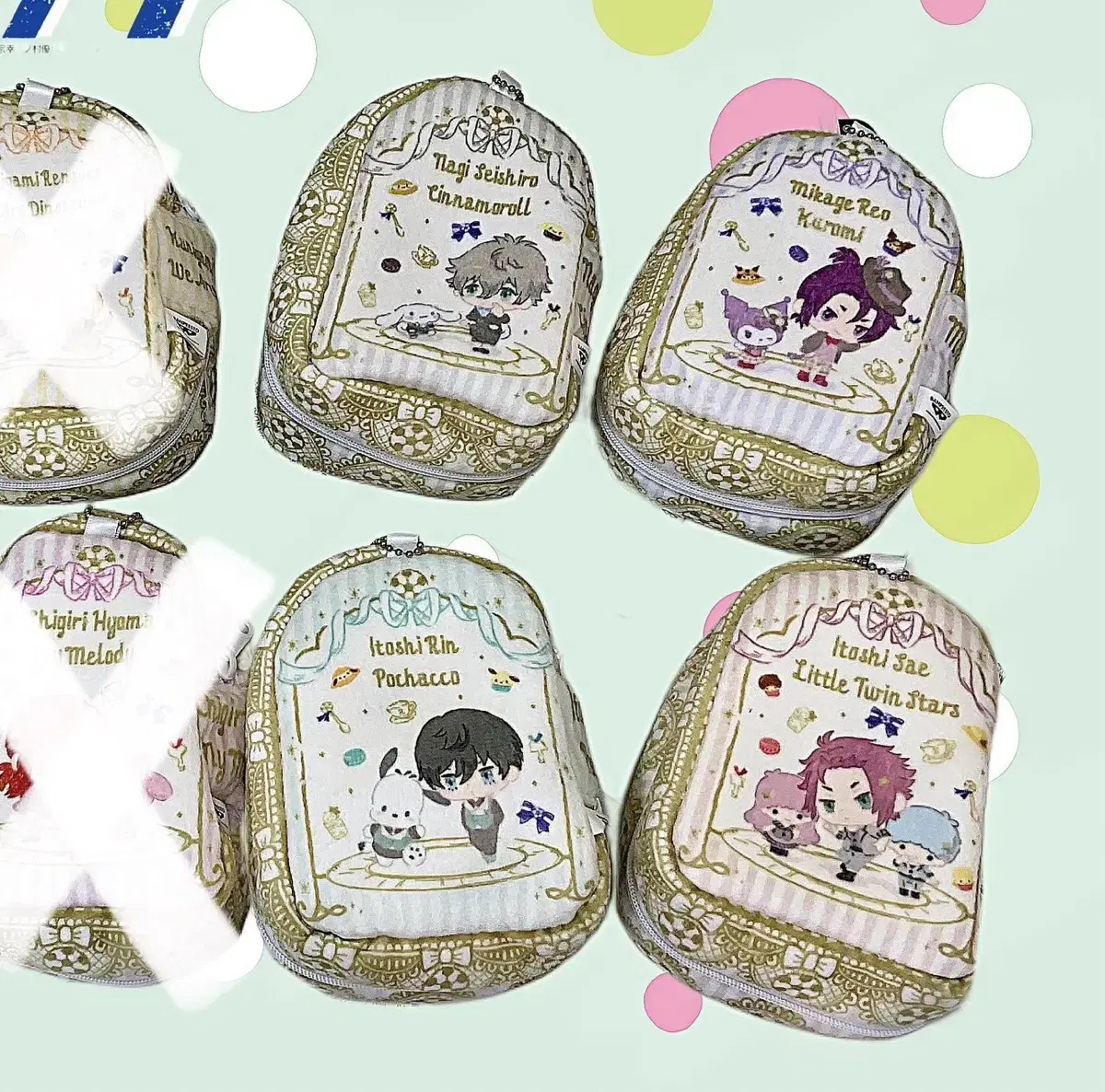 BLUELOCK Sanrio Kujinui Pouch Nagi Leo Rin Sae