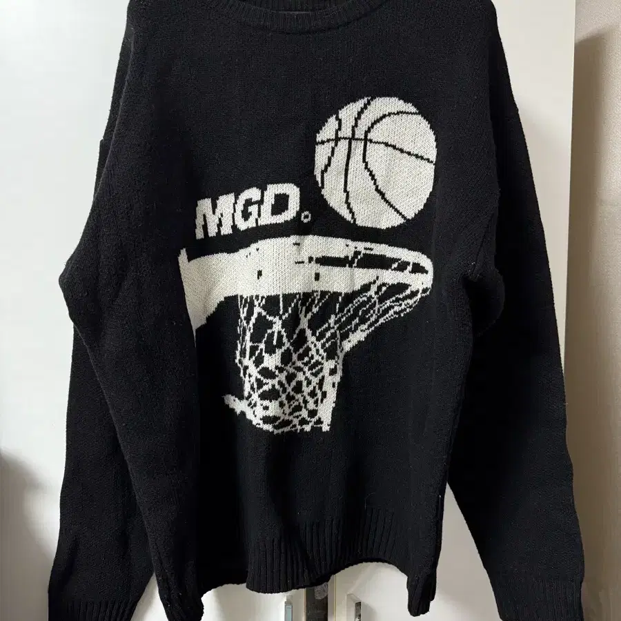 마하그리드 바스켓볼 니트 블랙 MGD BASKET KNIT SWEATER