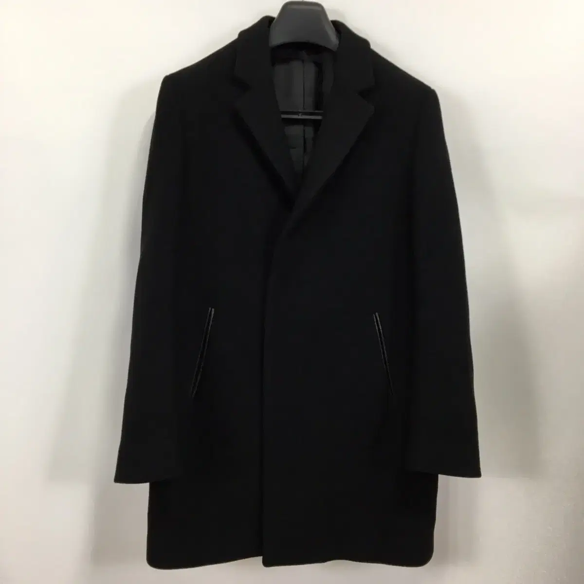 Sistema Homme Black Hidden Wool Coat Men 100 ( Contains sheepskin )