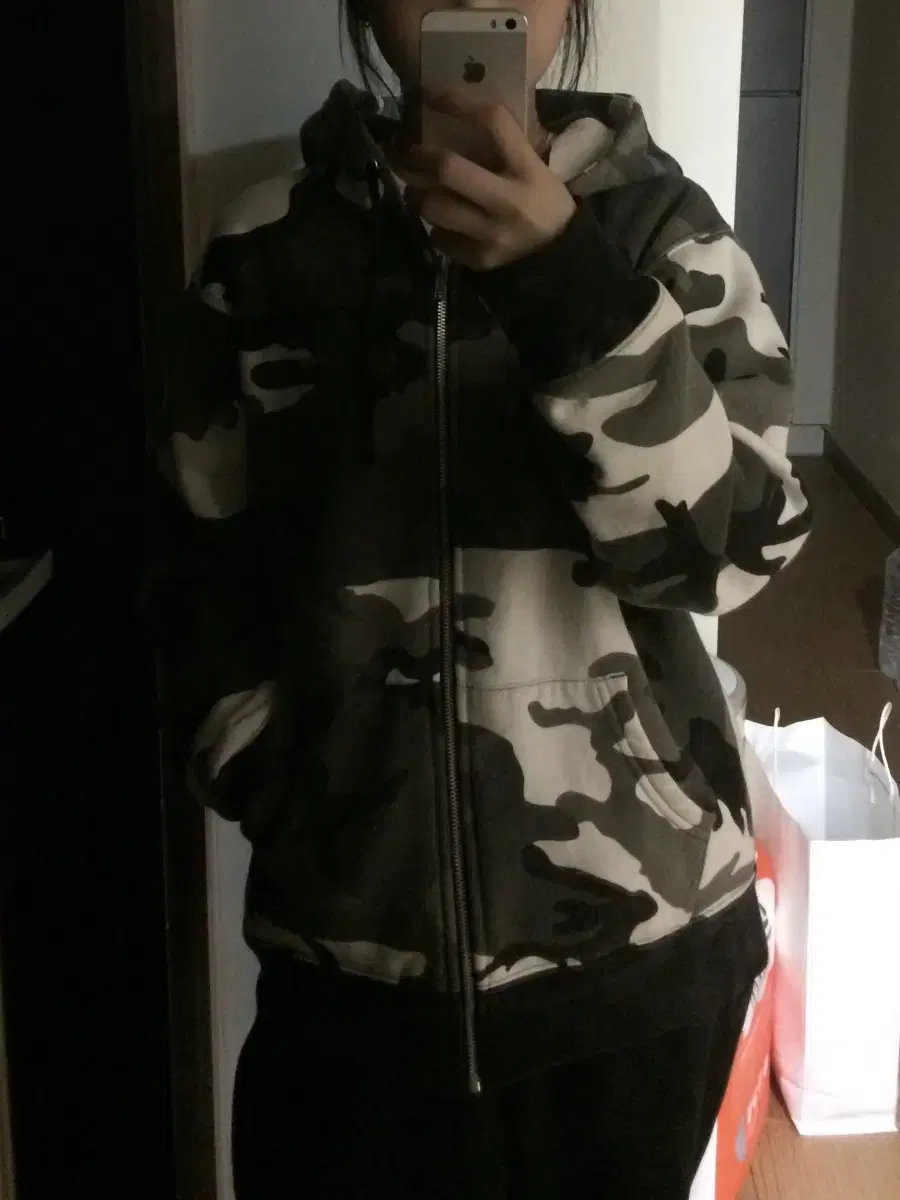 Supreme Camo Hooded Zipped Up (Brushed)