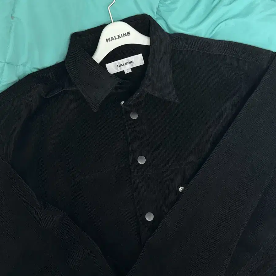 알렌느 CROPPED CORDUROY SHIRTS BLACK 2사이즈